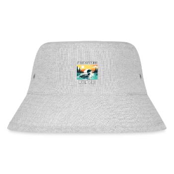 Loon Canadian Unusual Humor - Stanley/Stella Recycled Bucket Hat - heather grey - Front
