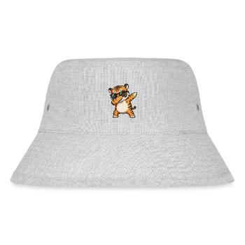 Dabbing Tiger - Stanley/Stella Recycled Bucket Hat - heather grey - Front