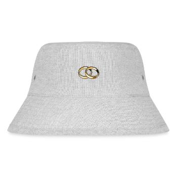 Eheringe Hochzeit - Stanley/Stella recycelter Bucket Hat - Grau meliert - Vorne