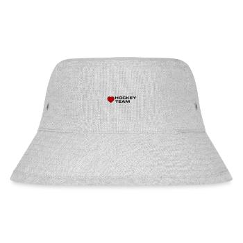 Hockey Team Heart - Stanley/Stella Recycled Bucket Hat - heather grey - Front
