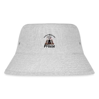 Pferdespruch - Stanley/Stella recycelter Bucket Hat - Grau meliert - Vorne