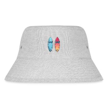 Surfing Board Water Wave Sea Beach Holiday - Stanley/Stella Recycled Bucket Hat - heather grey - Front