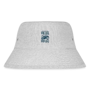 Vintage Traktor Landwirt Geburtstag geboren 1942 - Stanley/Stella recycelter Bucket Hat - Grau meliert - Vorne