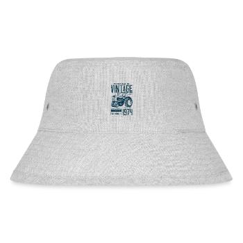 Oldtimer Traktor Bauer Geburtstag Jahrgang 1974 - Stanley/Stella recycelter Bucket Hat - Grau meliert - Vorne