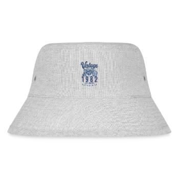 Oldtimer Traktor Farmer Geburtstag geboren 1982 - Stanley/Stella recycelter Bucket Hat - Grau meliert - Vorne
