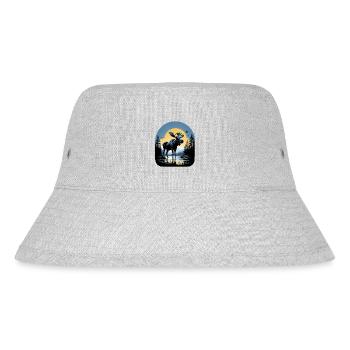 Elch See Natur Skandinavien Wild Wald Schweden - Stanley/Stella recycelter Bucket Hat - Grau meliert - Vorne