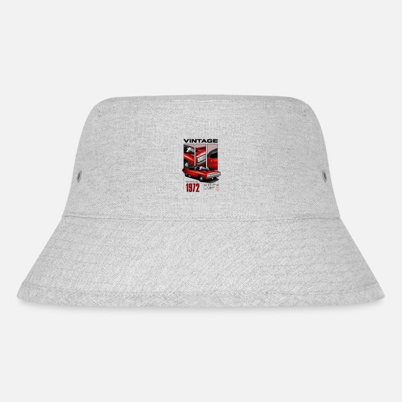 Ich bin nicht alt, ich bin ein Oldtimer, Oldtimer Jahrgang 1972 - Stanley/Stella recycelter Bucket Hat - Grau meliert