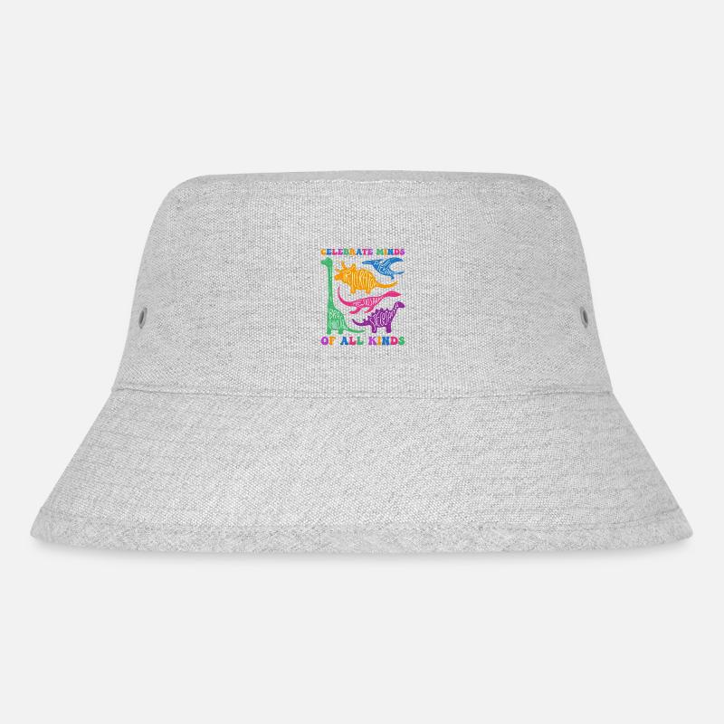 Feiern Sie Köpfe aller Art - Autism Awareness - Stanley/Stella recycelter Bucket Hat - Grau meliert