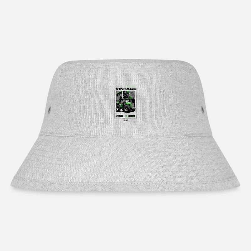 Oldtimer Traktor Bauer Geburtstag Jahrgang 1965 - Stanley/Stella recycelter Bucket Hat - Grau meliert