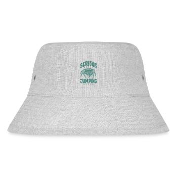 Ernsthaft über springende Spinnen Haustierspinnenbesitzer - Stanley/Stella recycelter Bucket Hat - Grau meliert - Vorne