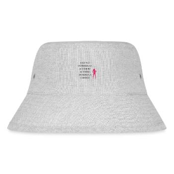 Motivation Statement - Falling down is an accident - Stanley/Stella recycelter Bucket Hat - Grau meliert - Vorne