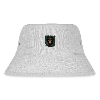 Der Schimpanse - Stanley/Stella recycelter Bucket Hat - Grau meliert - Vorne
