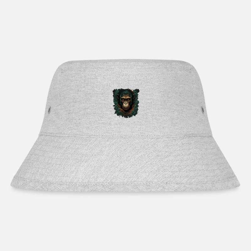 Der Schimpanse - Stanley/Stella recycelter Bucket Hat - Grau meliert