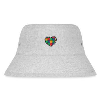 Autism Autistic - Stanley/Stella Recycled Bucket Hat - heather grey - Front