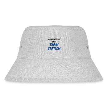 I understand only Train Station - Stanley/Stella recycelter Bucket Hat - Grau meliert - Vorne