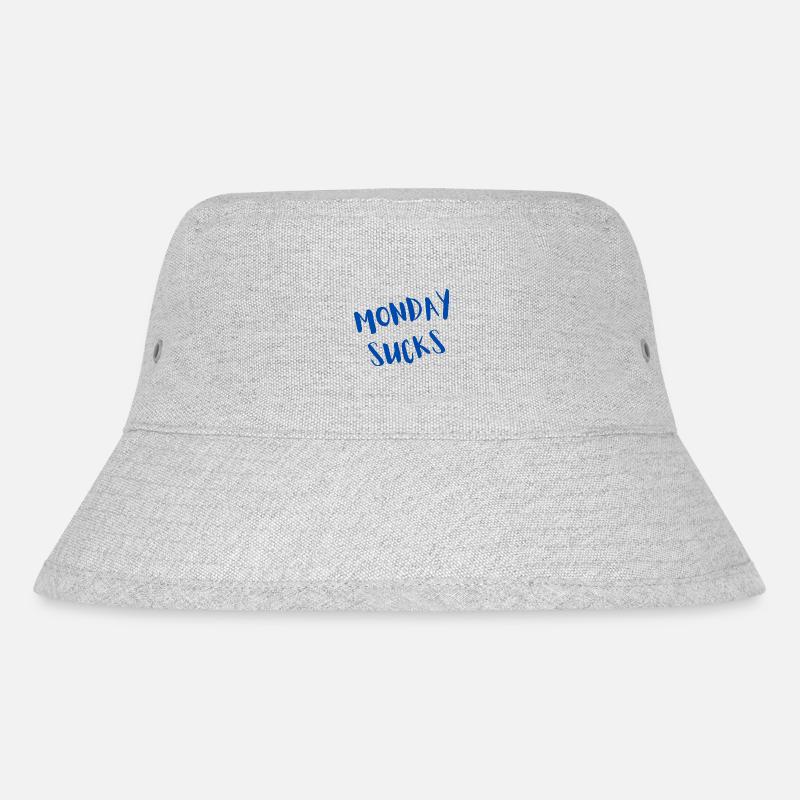 Monday sucks - Stanley/Stella Recycled Bucket Hat - heather grey
