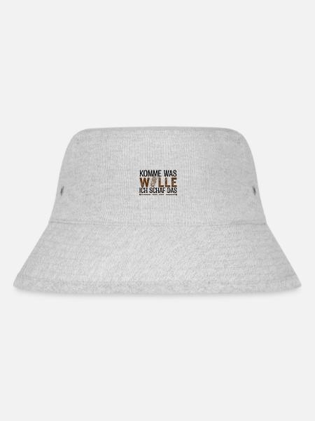 Komme was Wolle ich Schaf das. Schafe, Bauern. - Stanley/Stella recycelter Bucket Hat - Grau meliert