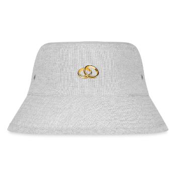 Wedding Rings Symbol - Stanley/Stella Recycled Bucket Hat - heather grey - Front