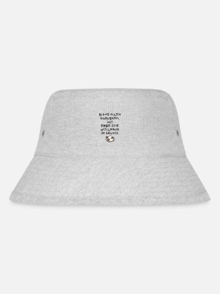 Wollmaus // Beutel - Stanley/Stella recycelter Bucket Hat - Grau meliert