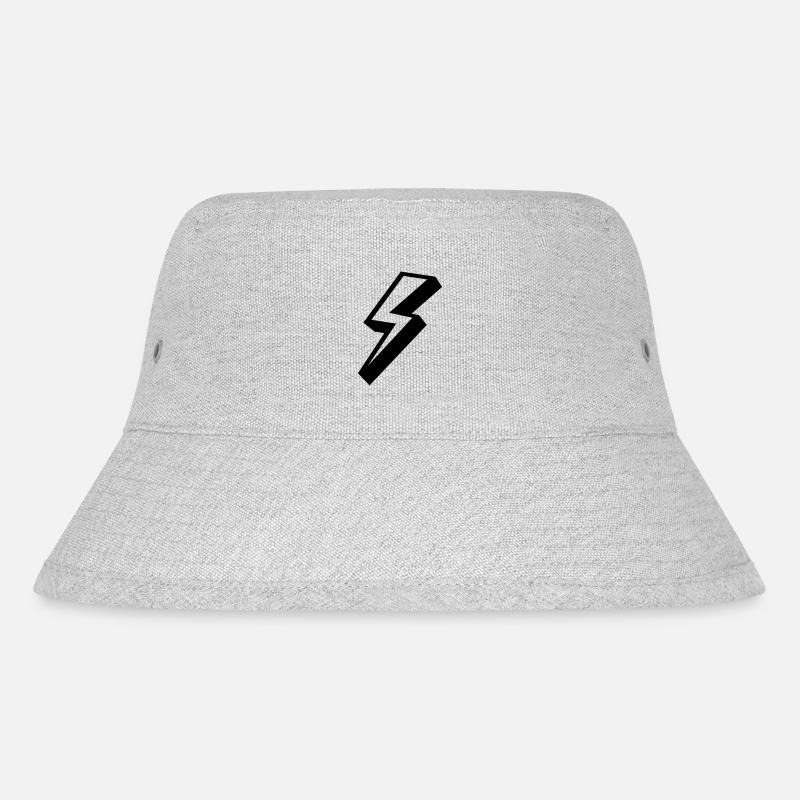 lightning thunder sky - Stanley/Stella Recycled Bucket Hat - heather grey