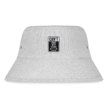 Can't argue with stupid time wasting - cool quote - Stanley/Stella recycelter Bucket Hat - Grau meliert - Vorne