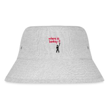 where is banksy - Stanley/Stella Recycled Bucket Hat - heather grey - Front