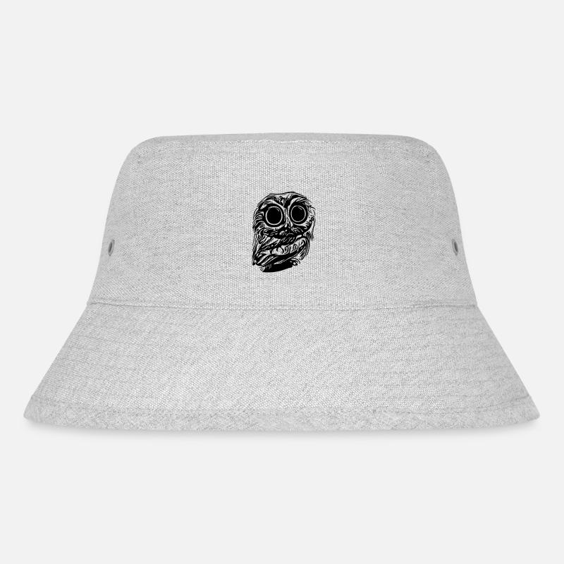 Eule - Stanley/Stella recycelter Bucket Hat - Grau meliert