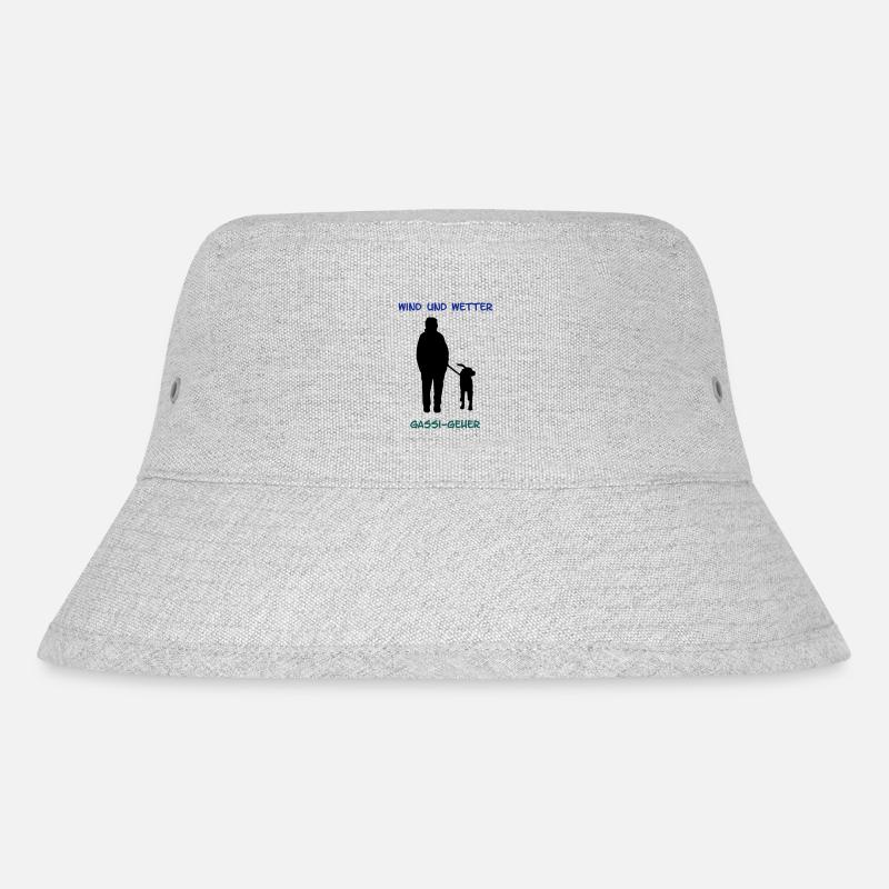 Gassi Geher_cb - Stanley/Stella recycelter Bucket Hat - Grau meliert