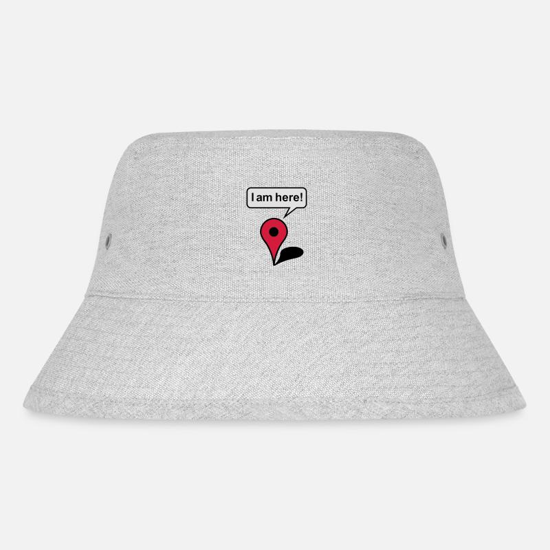 I am here! Google Maps - Stanley/Stella Recycled Bucket Hat - heather grey