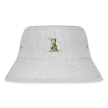 Jedifrosch - Frosch - Stanley/Stella recycelter Bucket Hat - Grau meliert - Vorne