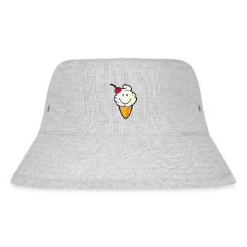 Smiley Ice Cream - Stanley/Stella recycelter Bucket Hat - Grau meliert - Vorne