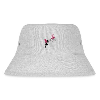 fairy fee hearts - Stanley/Stella recycelter Bucket Hat - Grau meliert - Vorne