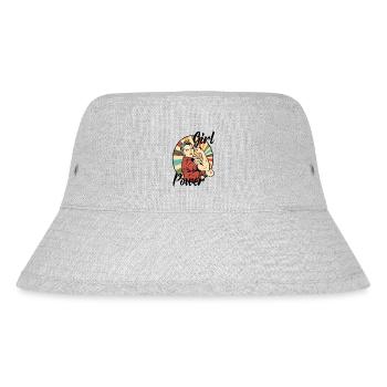 Girl Power - Stanley/Stella recycelter Bucket Hat - Grau meliert - Vorne