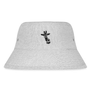 Vintage Vector Giraffe - Stanley/Stella Recycled Bucket Hat - heather grey - Front