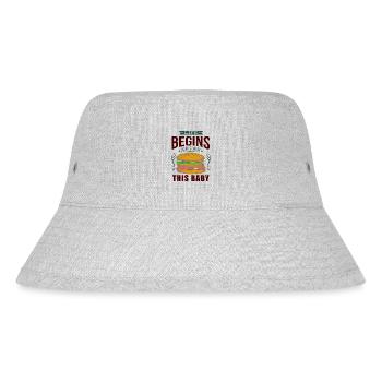 USA - Essen - Stanley/Stella recycelter Bucket Hat - Grau meliert - Vorne