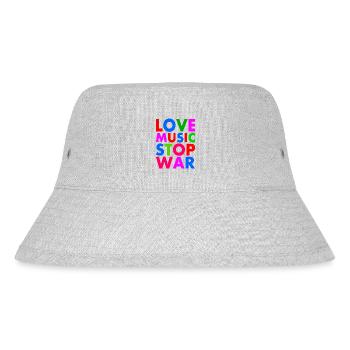 Stop war - Stanley/Stella recycelter Bucket Hat - Grau meliert - Vorne