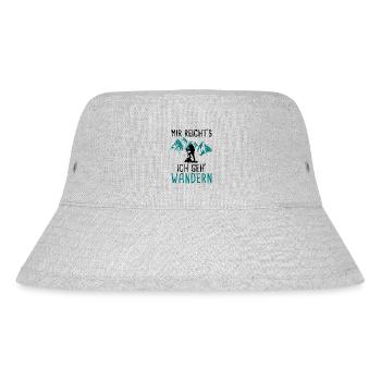 Mir reichts ich geh Wandern - Stanley/Stella recycelter Bucket Hat - Grau meliert - Vorne