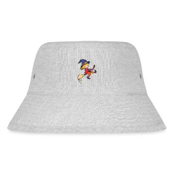 Witch cute and cheeky on the broom - Stanley/Stella Recycled Bucket Hat - heather grey - Front