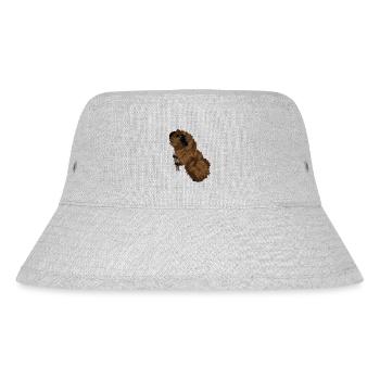 Design mit einem Rosetten-Meerschweinchen 3 - Stanley/Stella recycelter Bucket Hat - Grau meliert - Vorne