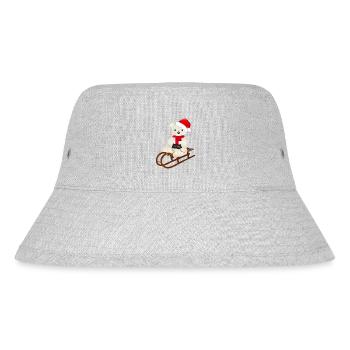 enchanting polar bear while sledging - Stanley/Stella Recycled Bucket Hat - heather grey - Front