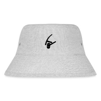 Gummihammer und Straßenhammer für Fertiger - Stanley/Stella recycelter Bucket Hat - Grau meliert - Vorne