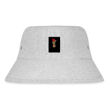 Silhouette and pink - Stanley/Stella Recycled Bucket Hat - heather grey - Front