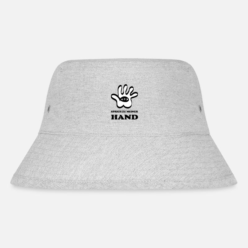 Sprich zu meiner Hand - Stanley/Stella recycelter Bucket Hat - Grau meliert