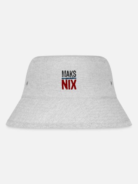 Max Nix - macht nichts, macht überhaupt nix. Egal. - Stanley/Stella recycelter Bucket Hat - Grau meliert