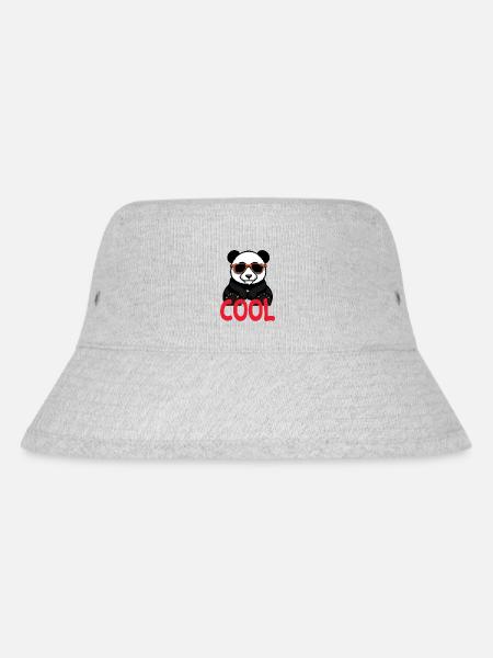 cooler Panda - Stanley/Stella recycelter Bucket Hat - Grau meliert