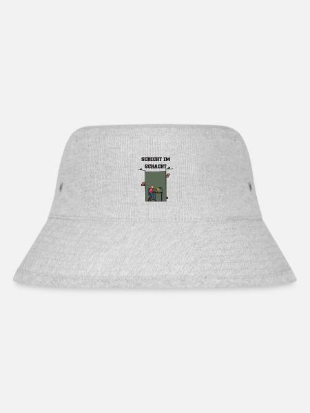 SCHICHT IM SCHACHT - Stanley/Stella recycelter Bucket Hat - Grau meliert