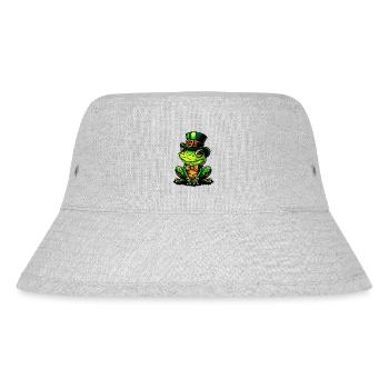 Grenouille enchanteresse avec cylindre de la Saint-Patrick - Bob recyclé Stanley/Stella - gris chiné - Devant