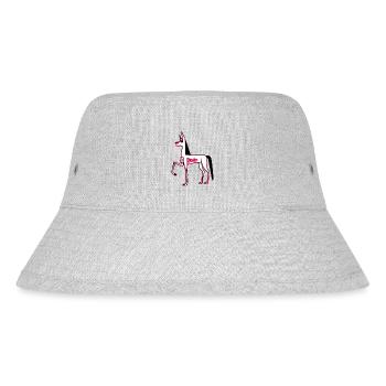 Der ägyptische Hund - Stanley/Stella recycelter Bucket Hat - Grau meliert - Vorne