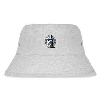 Graue Katze im Origami-Stil - Stanley/Stella recycelter Bucket Hat - Grau meliert - Vorne
