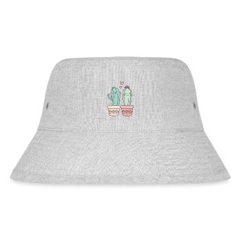 Gib mir einen Kuss - Stanley/Stella recycelter Bucket Hat - Grau meliert - Vorne